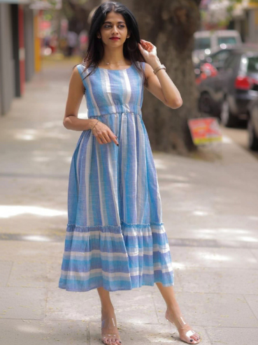 MILAAV Striped Ethnic Dresses