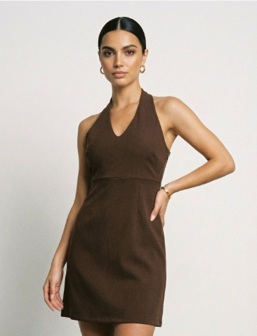 Phosphorus Halter Neck Sheath Mini Dress