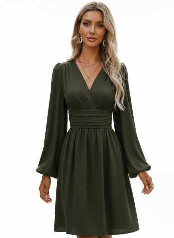 HERE&NOW Puff Sleeve Fit & Flare Dress