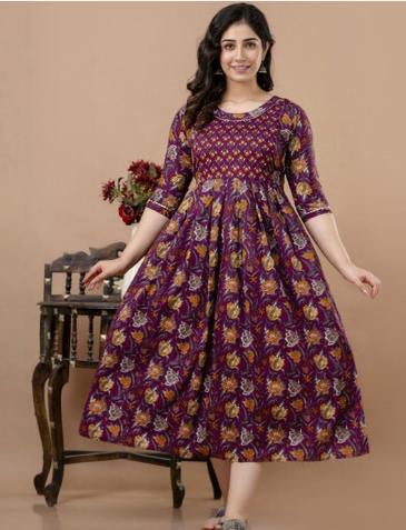 Pakiza Enterprises Floral Print Fit & Flare Midi Dress
