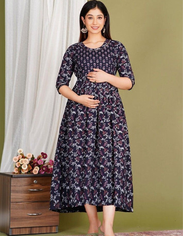 Pakiza Enterprises Floral Print A-Line Midi Dress