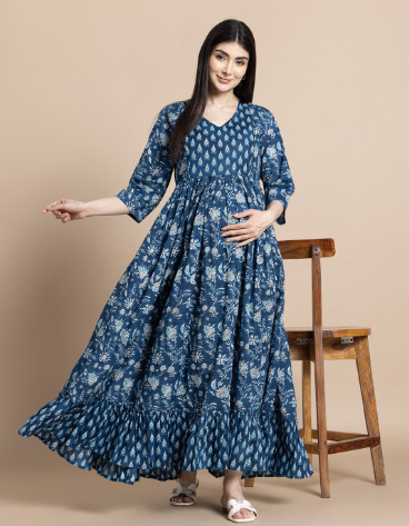 Gujari Women Ethnic Motifs Maxi Dress