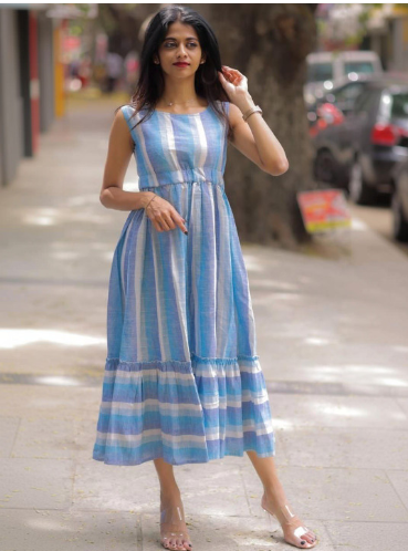 MILAAV Striped Ethnic Dresses