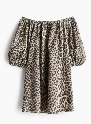 H&M Women Printed Off The Shoulders Dress