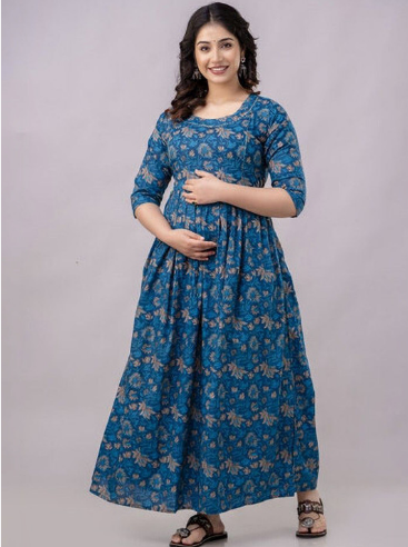 Pakiza Enterprises Floral Print A-Line Maxi Dress