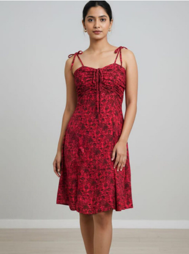 STYLOBABE Floral Print Fit & Flare Dress