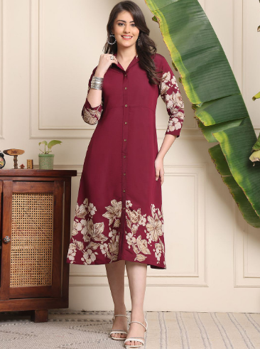 Claura Women Floral Printed Maxi Midi Dress